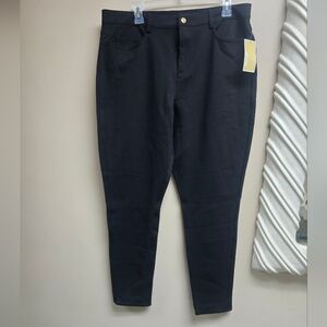 NWT Michael by Michael Kors Black Stretch Skinny Pants  XL  Nylon Viscos Spandex